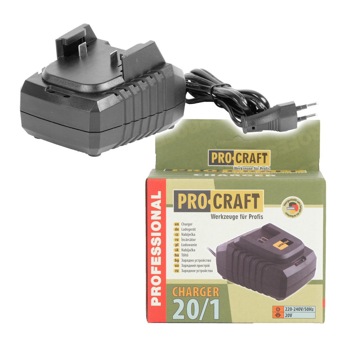Procraft 20/1 nabíječka pro 20V Li-ion baterie