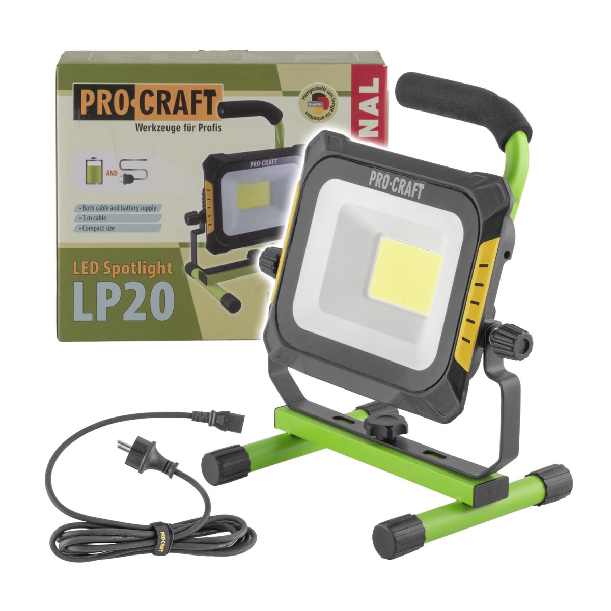 Procraft LP20 lED svítilna (reflektor) aku/220V   bez akumulátoru a nabíječky
