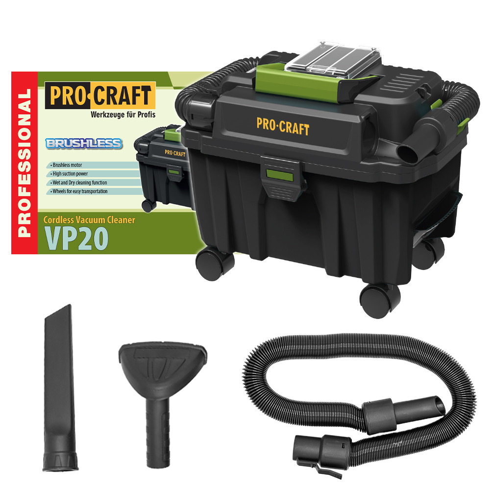 Procraft VP20 průmyslový vysavač aku