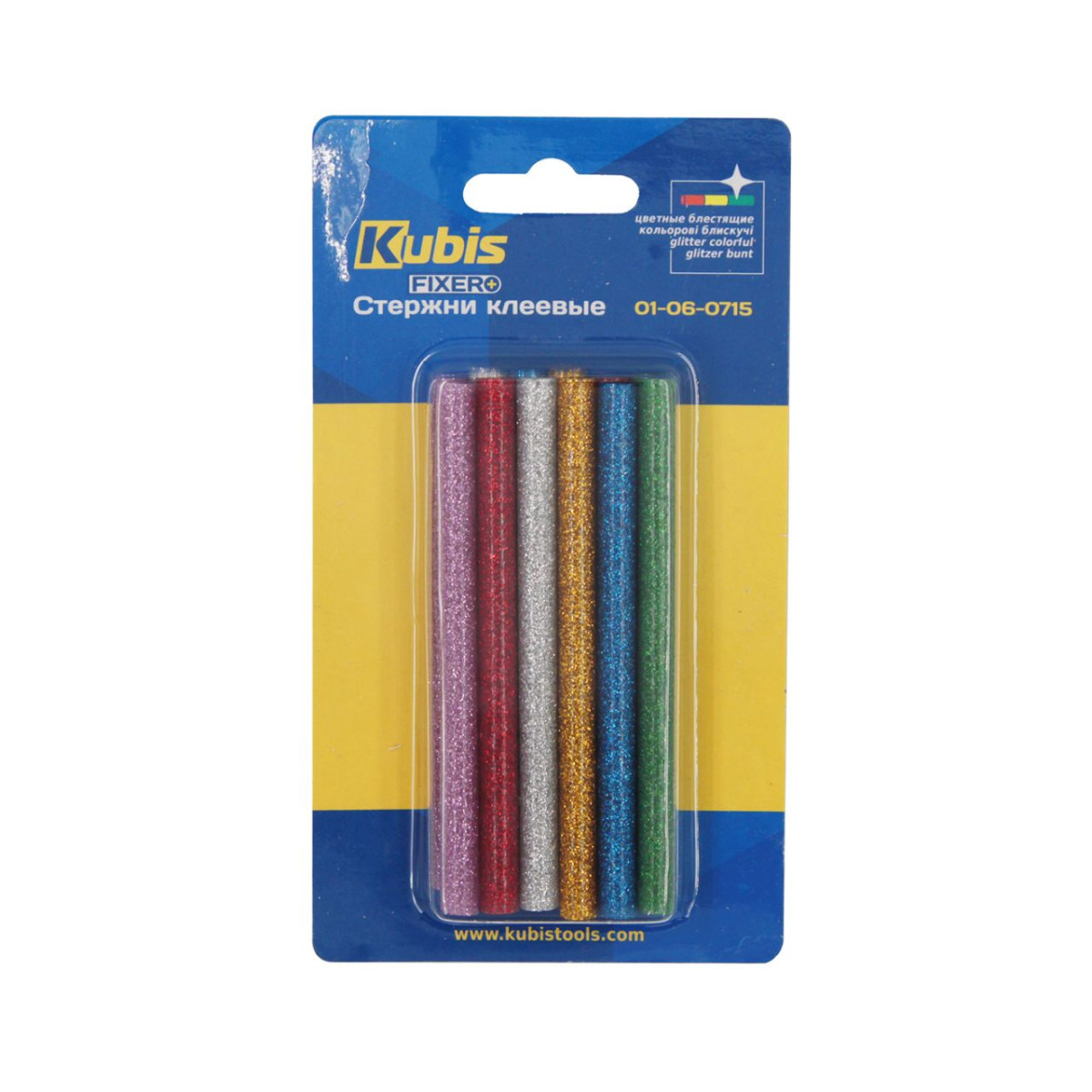 Procraft 01-06-0715 tyčinky tavné, mix barev se třpytem 7.2*100 mm, 12 ks (po 2 ks)