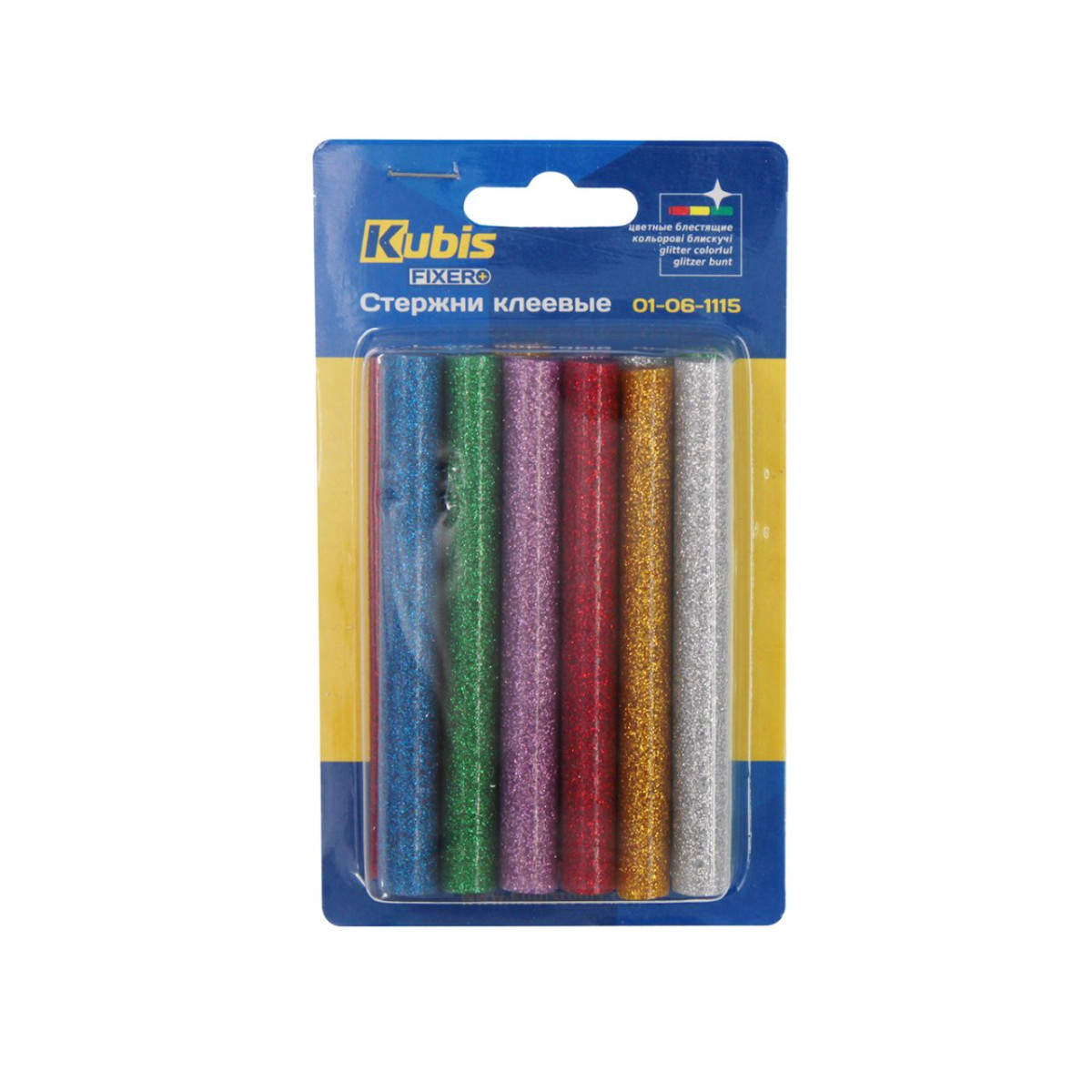 Procraft 01-06-1115 tyčinky tavné, mix barev se třpytem  11.2*100 mm, 12 ks (po 2 ks)