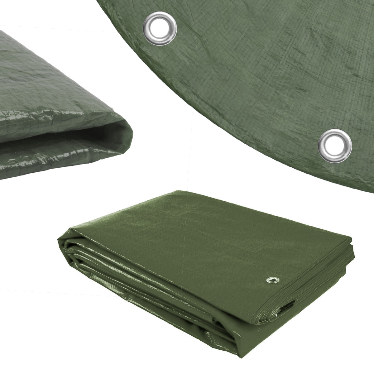 Procraft GT5 plachta kulatá   120g/m2 nepromokavá s oky 5 m zelená