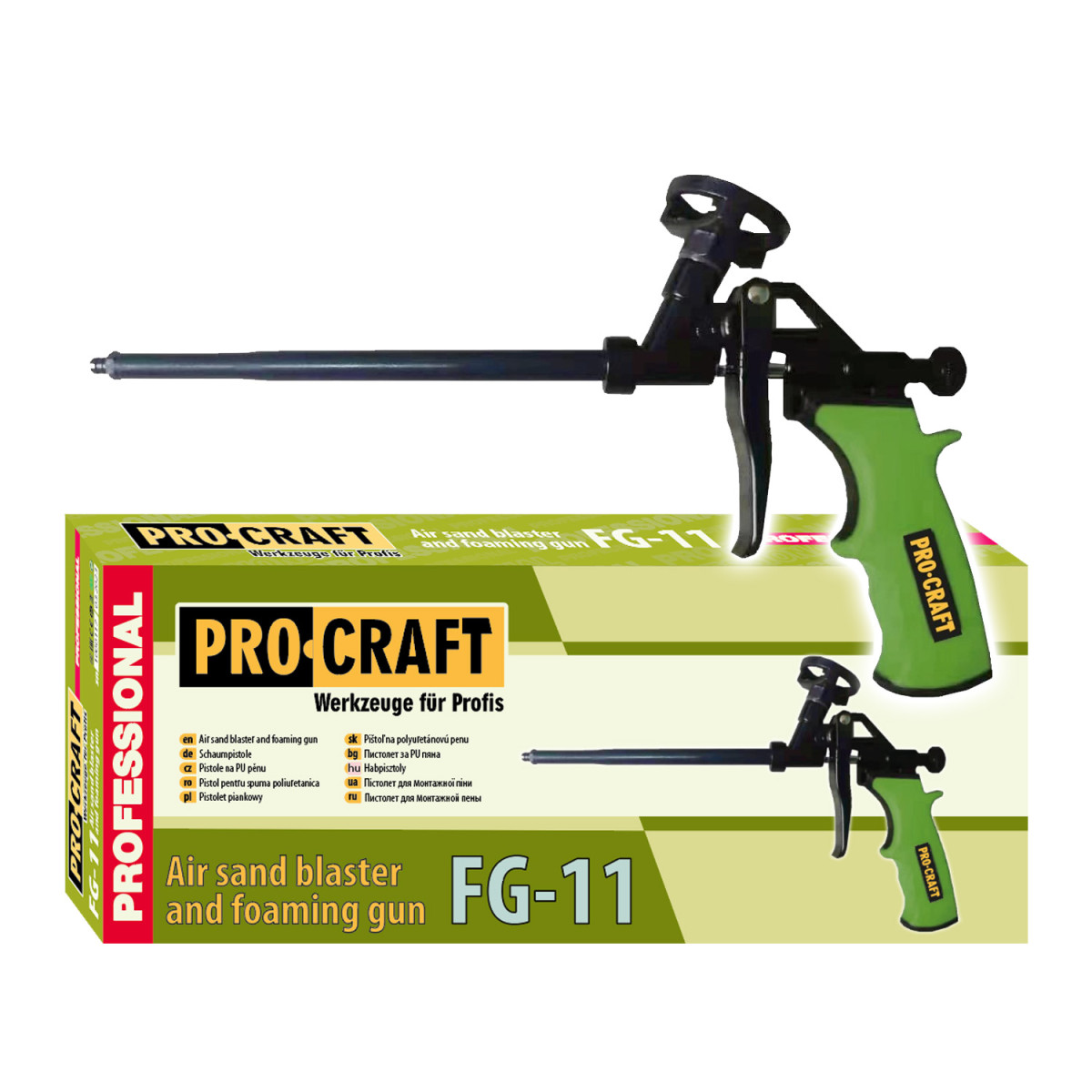 Procraft FG-11 pistole na PU pěnu s teflonovým povrchem KOMFORT  FG11