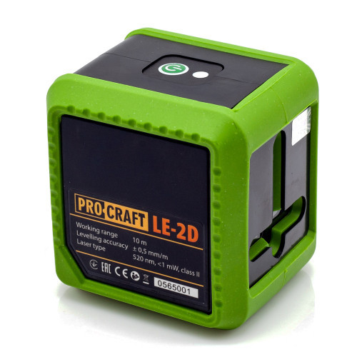 Procraft LE-2D laser zelený liniový, křížový samonivelační