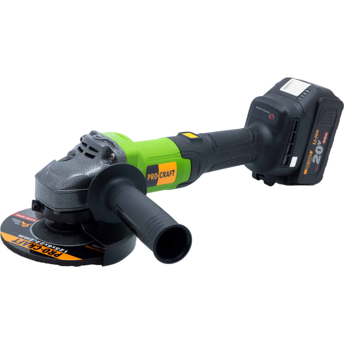 Procraft PGA20 bb aku úhlová bruska  PGA20bb (bez baterie a nabíječky), 125mm
