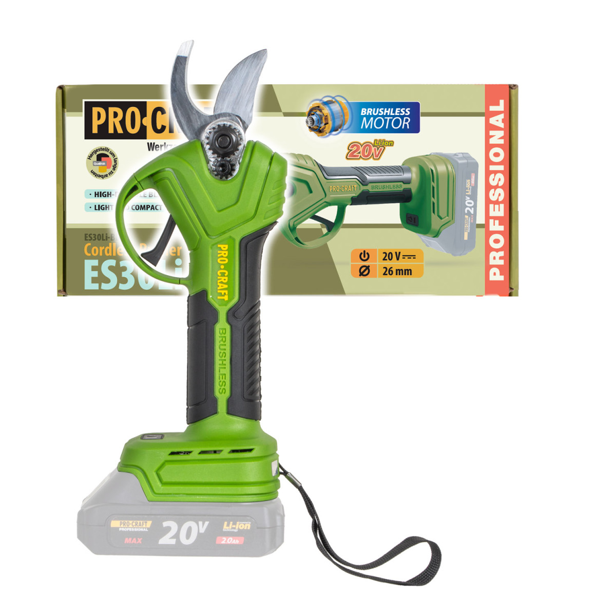 Procraft ES30Libb aku nůžky na větve   (bez baterie a nabíječky)