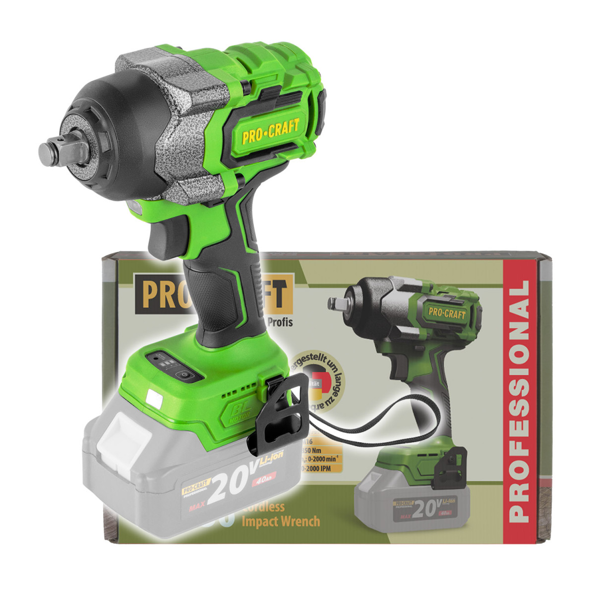 Procraft PWA36bb aku rázový utahovák   (bez baterie a nabíječky)