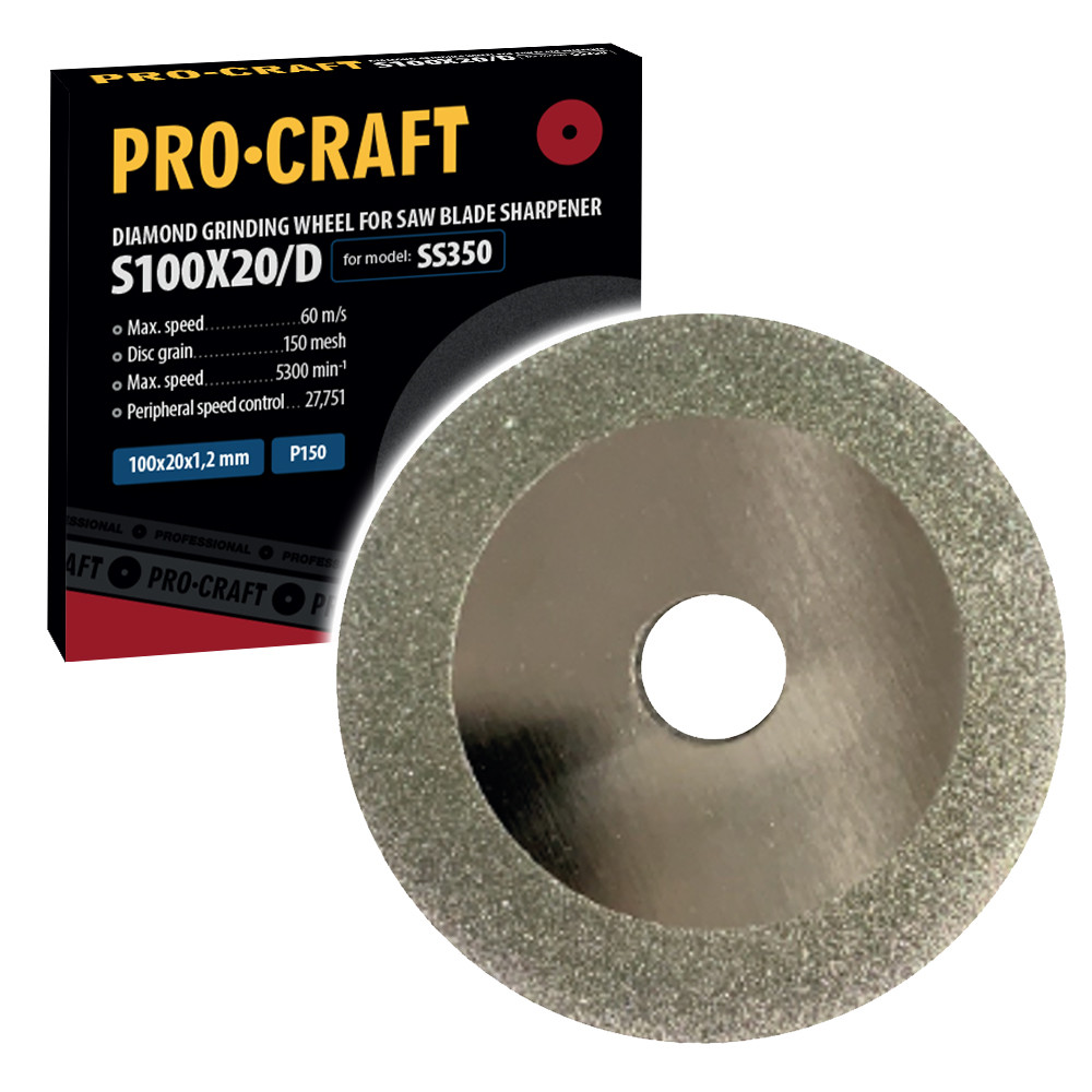 Procraft S100X20/D brusný kotouč pro ostřičku pilových kotoučů   /SS350