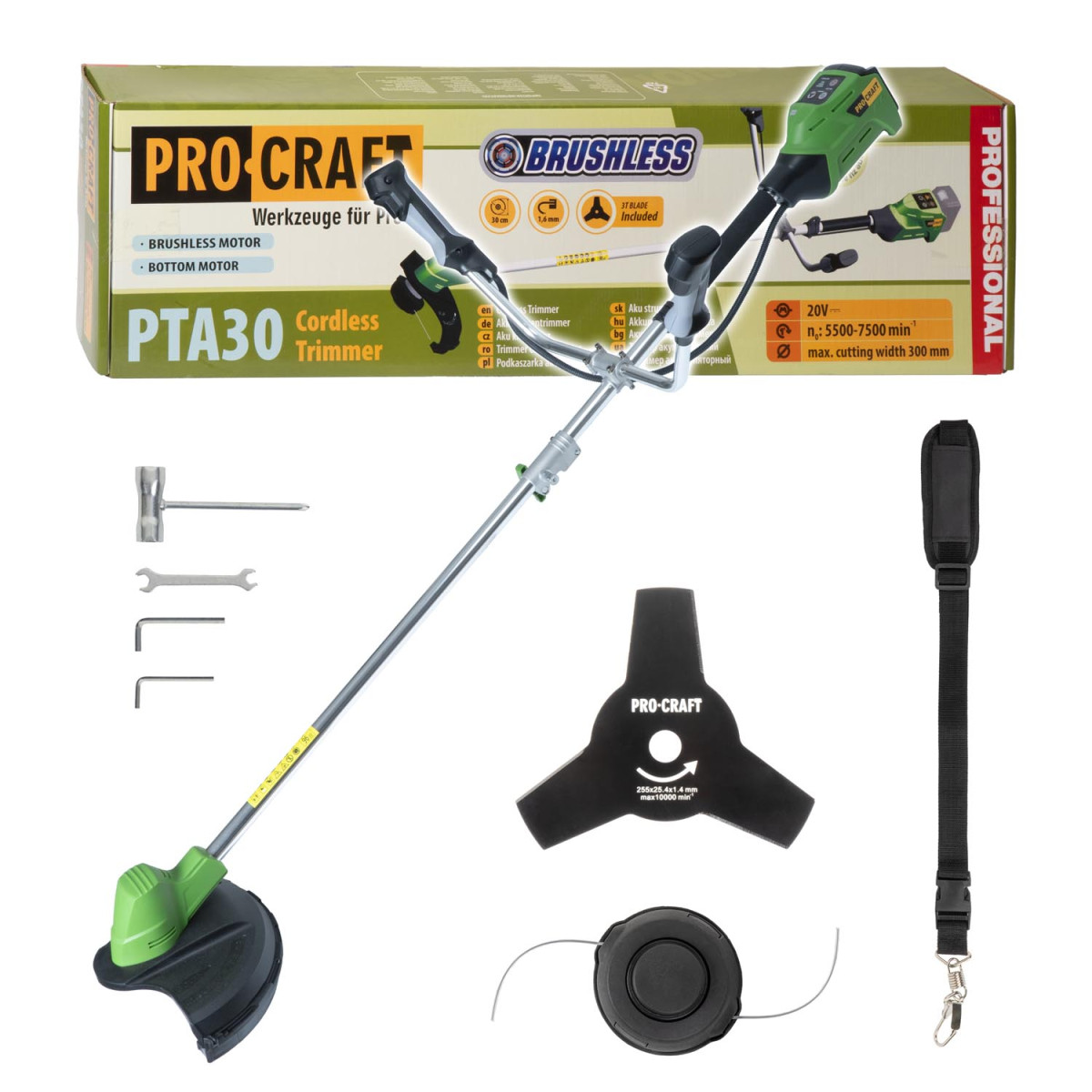 Procraft PTA30 aku křovinořez   (bez baterie a nabíječky)