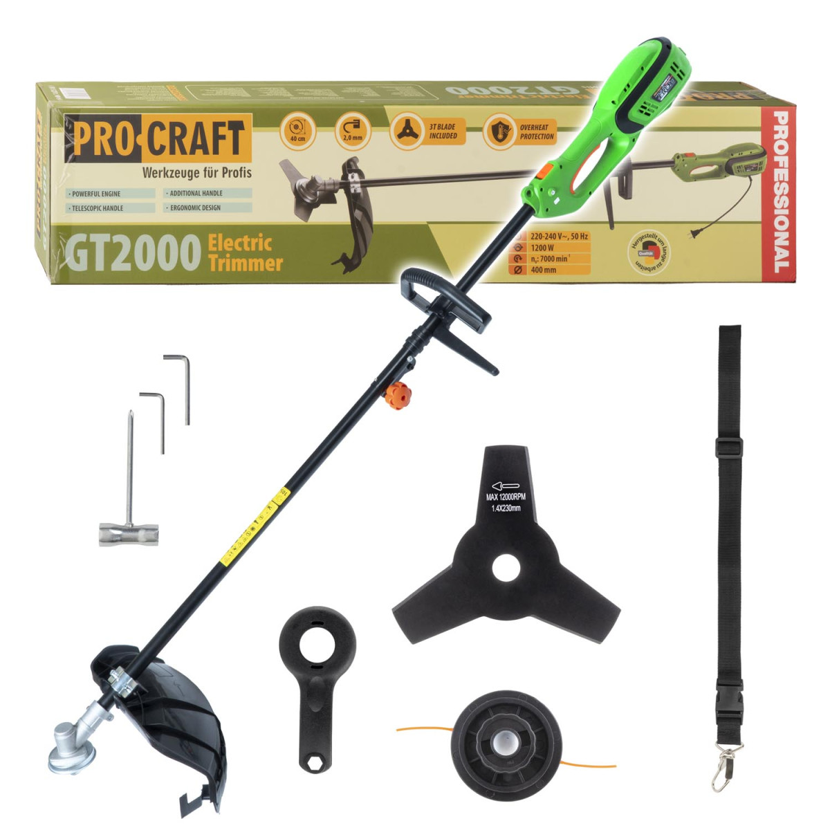 Procraft GT2000 elektrický křovinořez