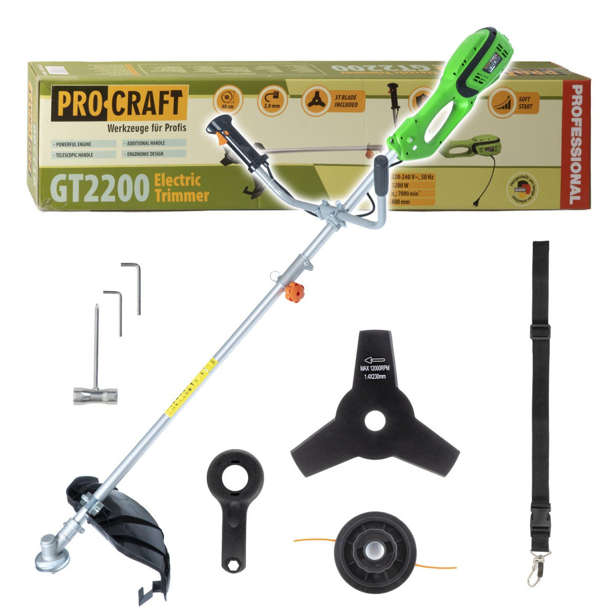 Procraft GT2200 elektrický křovinořez