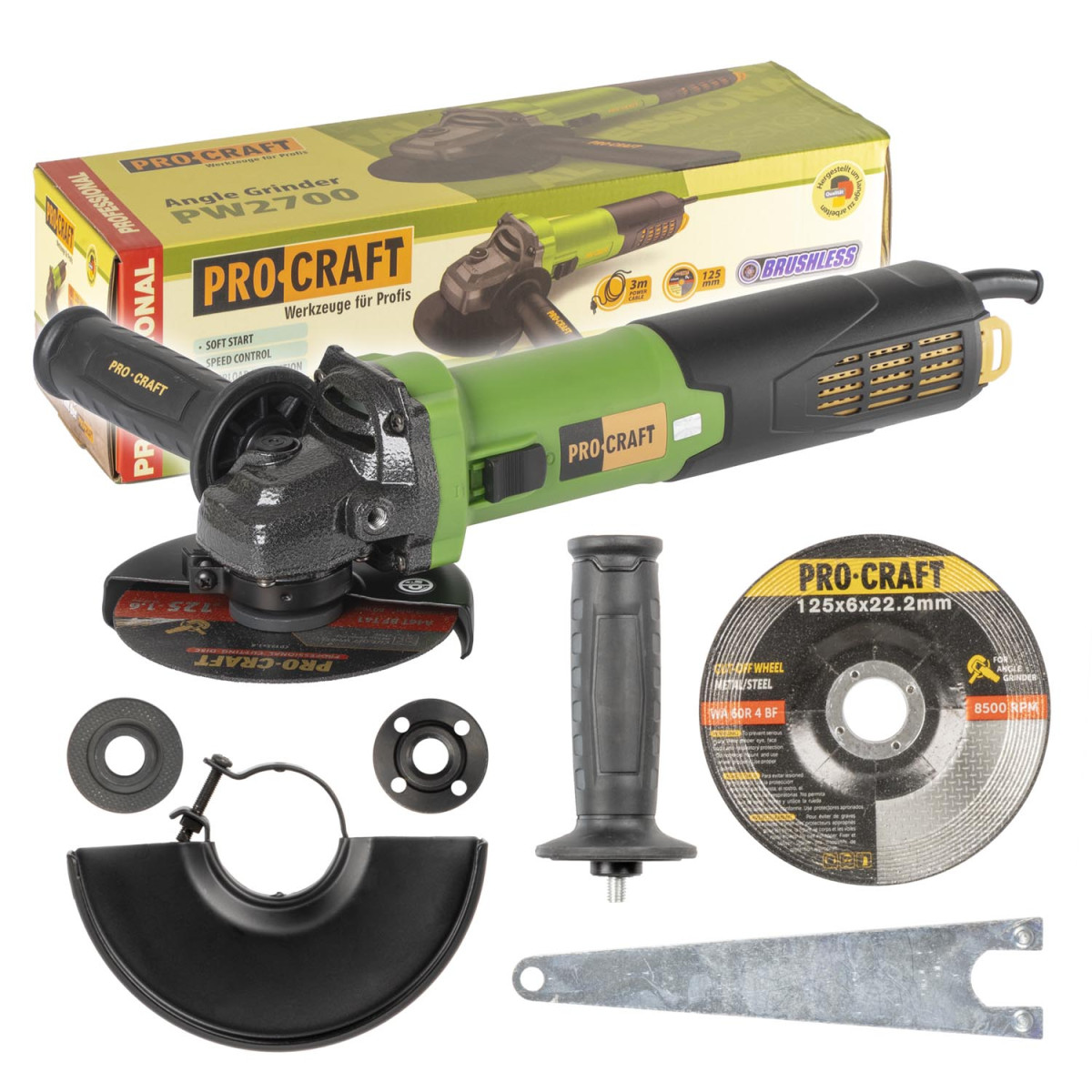 Procraft PW2700 bruska úhlová  , 125mm