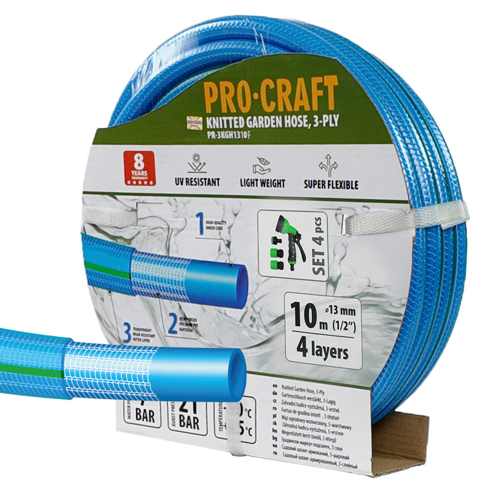 Procraft PR-3KGH1310F modrá zahradní hadicí