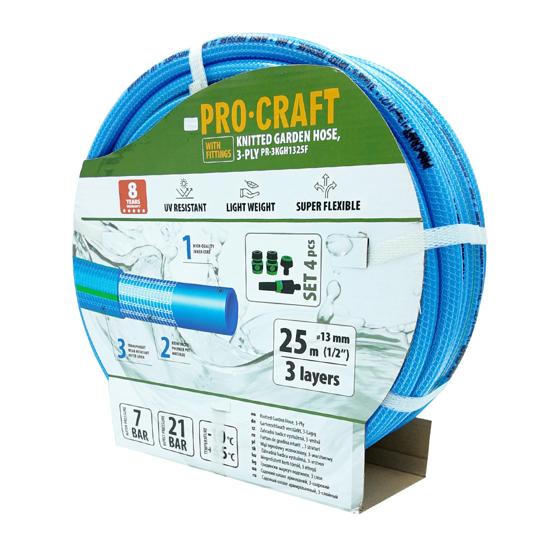 Procraft PR-3KGH1325F modrá zahradní hadice