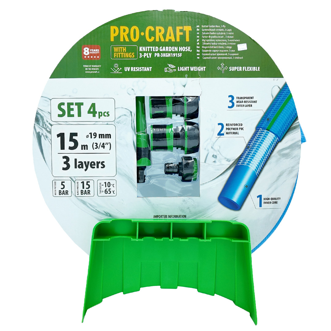 Procraft PR-3KGH1915F modrá zahradní hadice