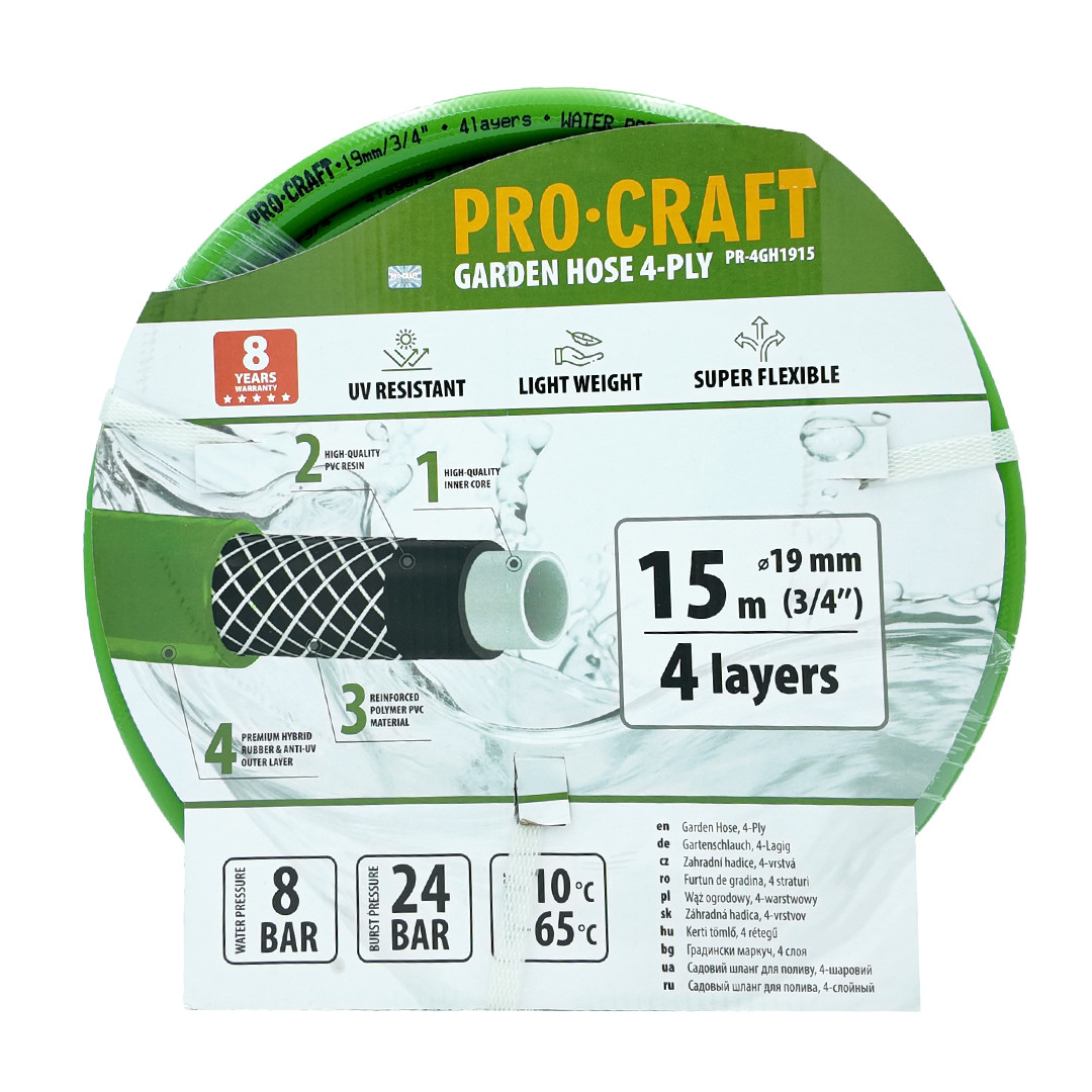 Procraft PR-4GH1915 zelená zahradní hadice