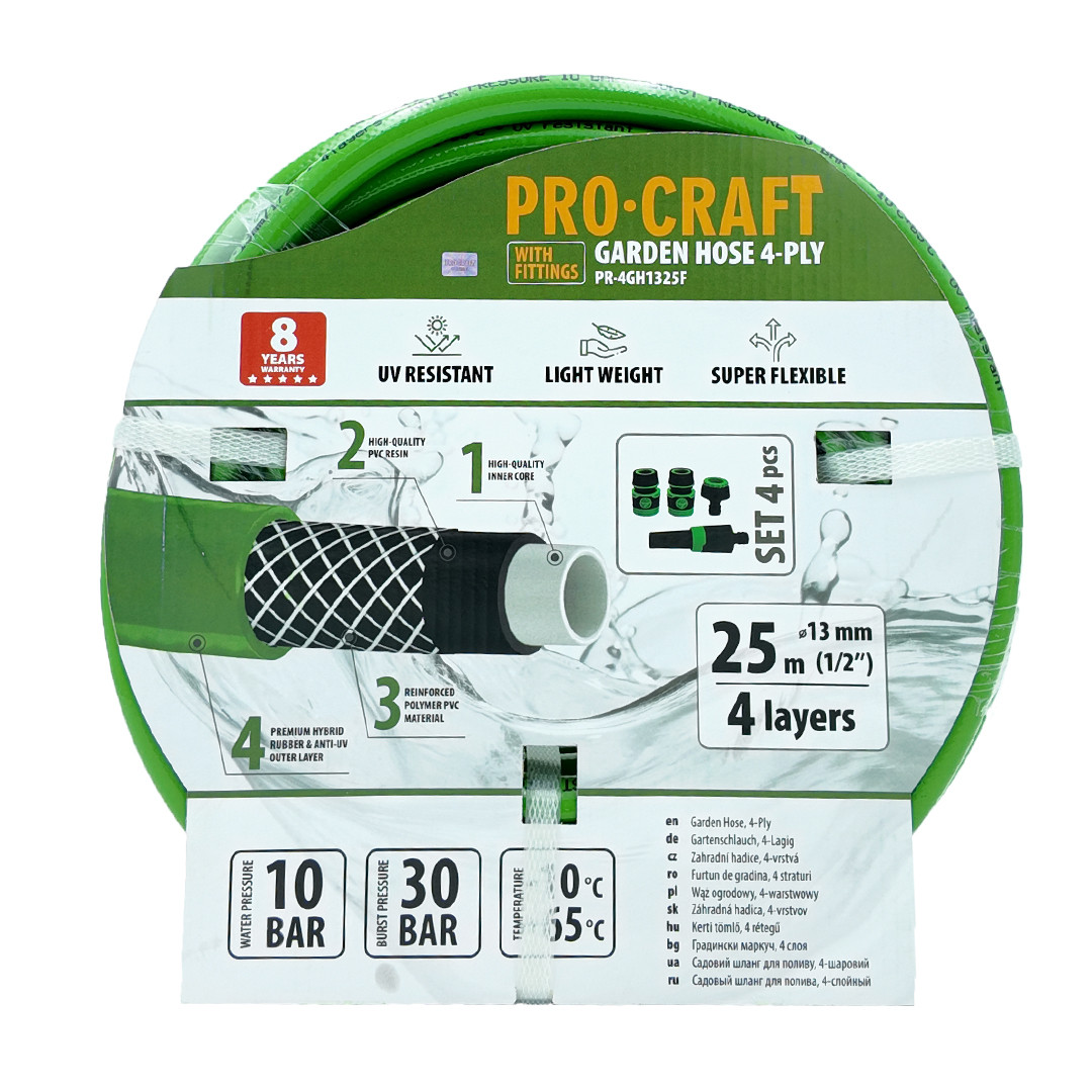 Procraft PR-4GH1325F zelená zahradní hadice