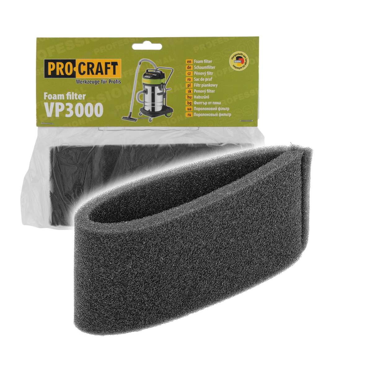 Procraft FPVP3000 pěnový filtr pro průmyslový vysavač  VP3000