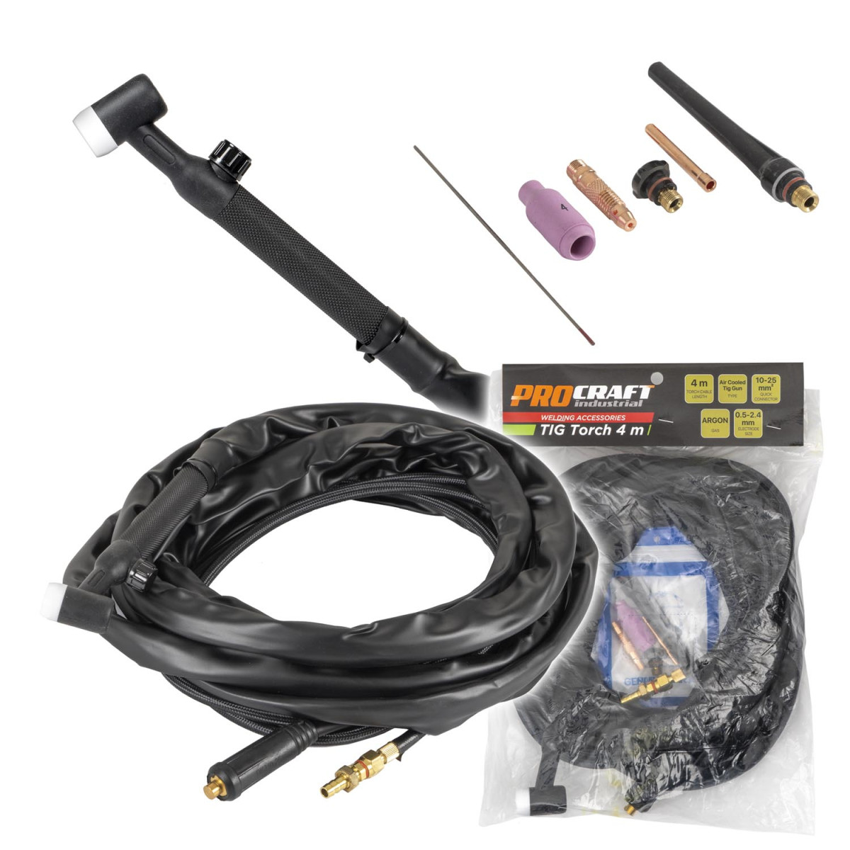 Procraft TIG torch 4m svařovací hořák Tig 4m  Industrial