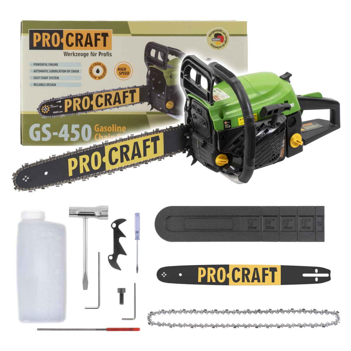 Procraft GS-450 benzínová řetězová pila