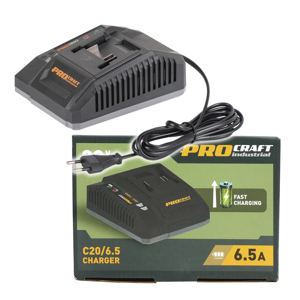 Procraft C20/6.5 nabíječka pro 20V Li-ion baterie  Industrial