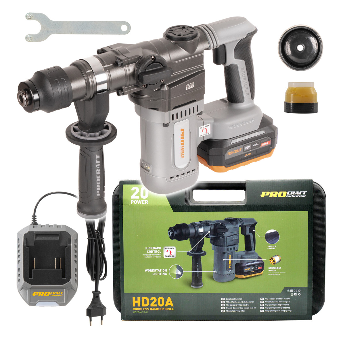 Procraft HD20A aku vrtací kladivo  Industrial