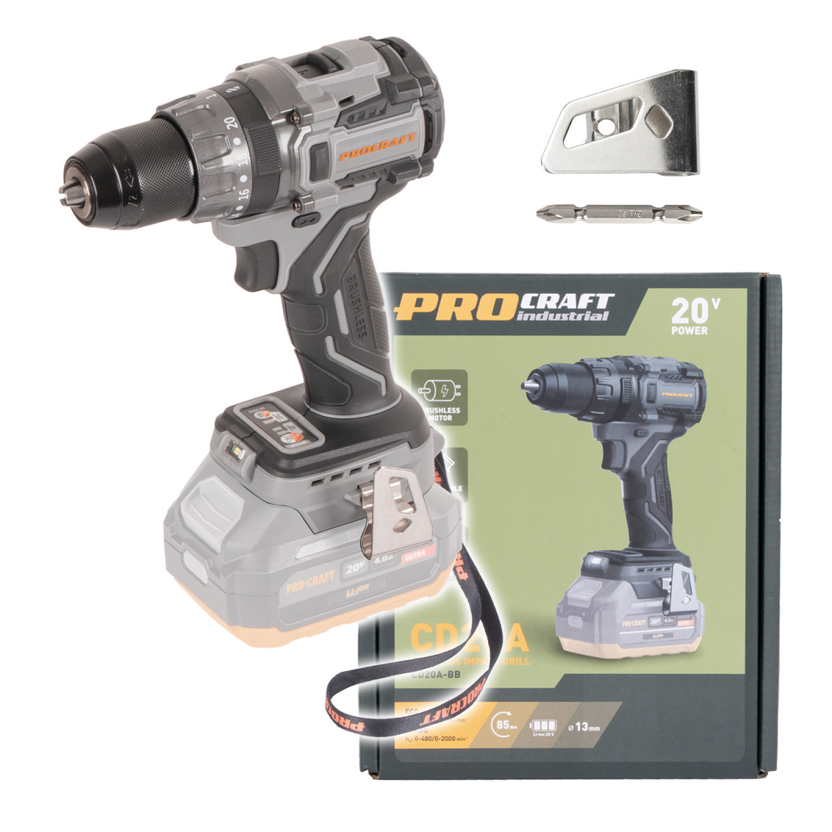 Procraft CD20Abb aku vrtací šroubovák  Industrial  (bez baterie a nabíječky)