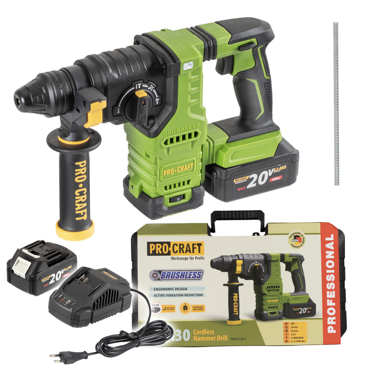 Procraft PHA30 aku vrtací kladivo