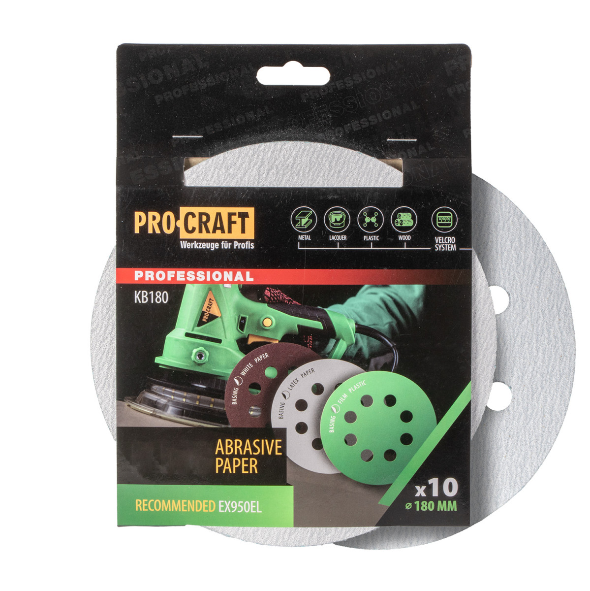 Procraft KB180.150 brusný výsek (papír) 10 ks.  КB180.150