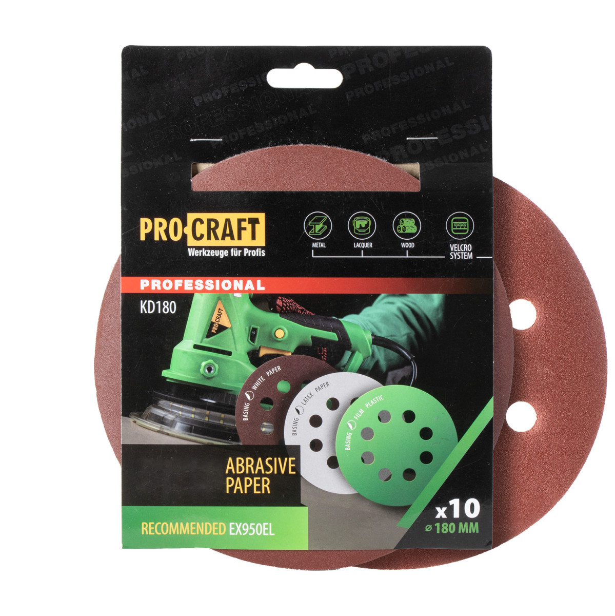Procraft KD180.60 brusný papír 10 ks.   КD180.60