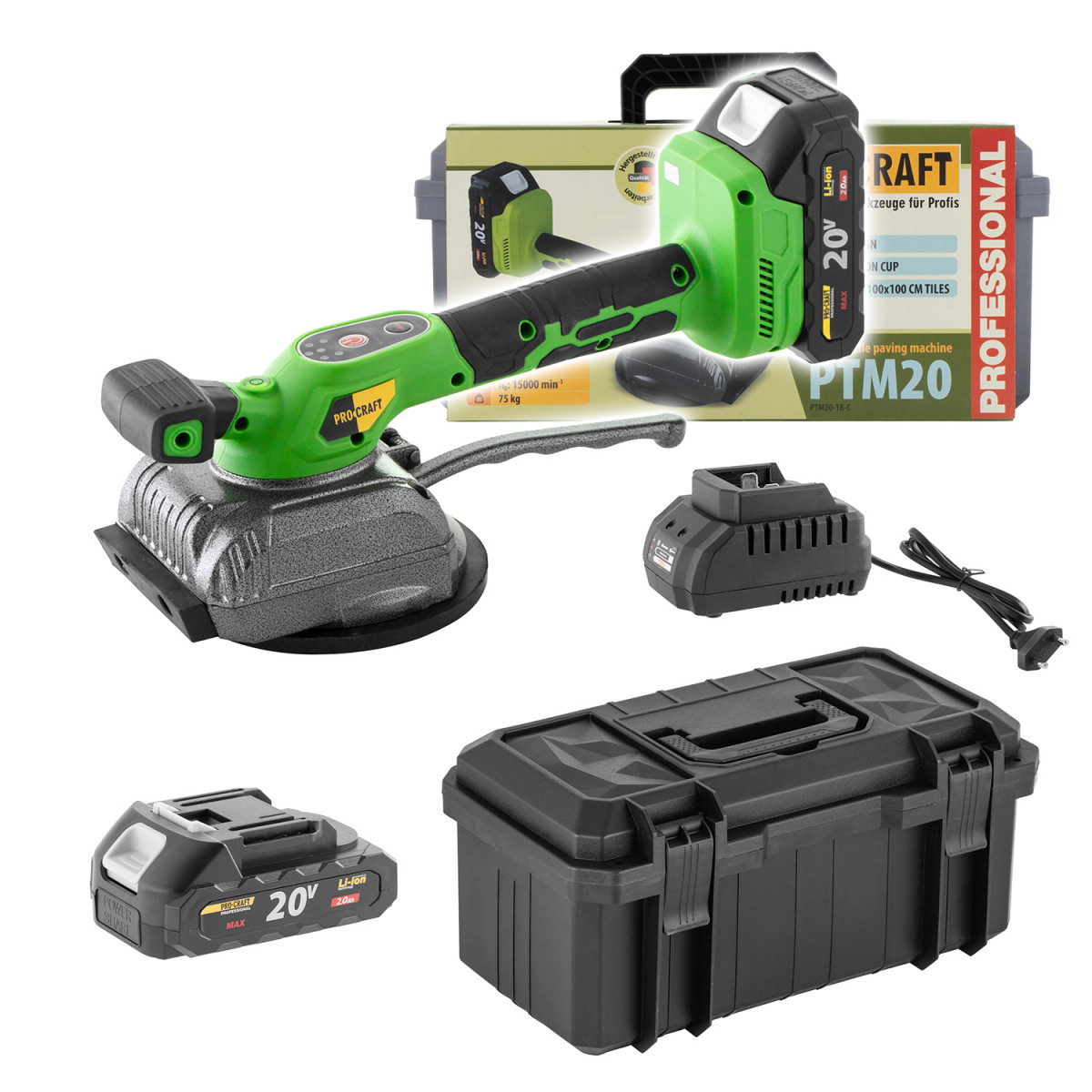 Procraft PTM20-1b-c vibrační přísavka na dlažbu