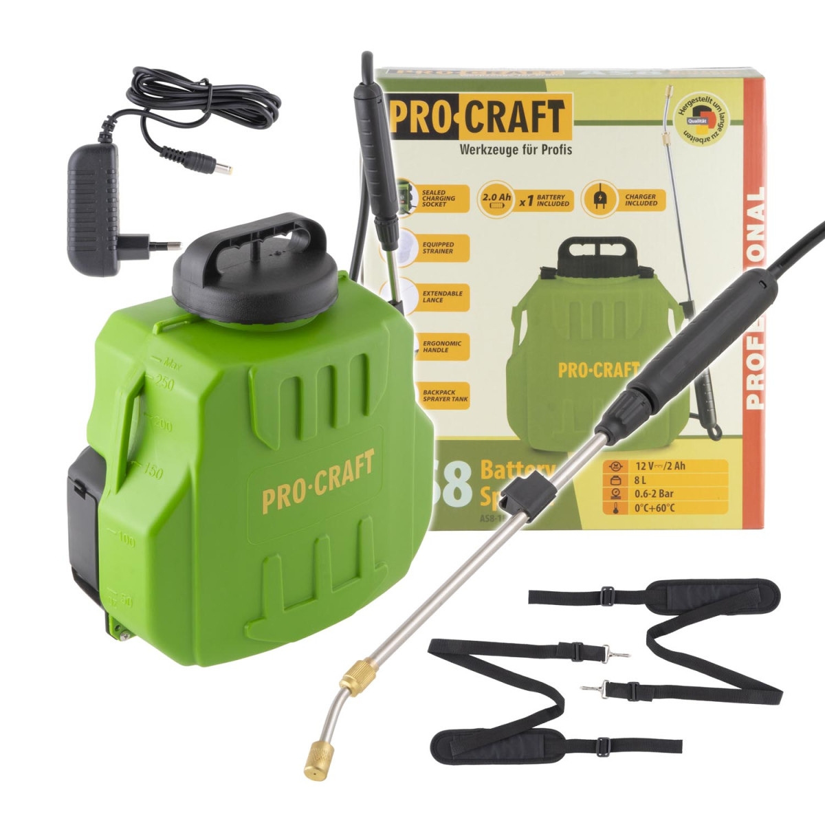 Procraft AS8 aku postřikovač