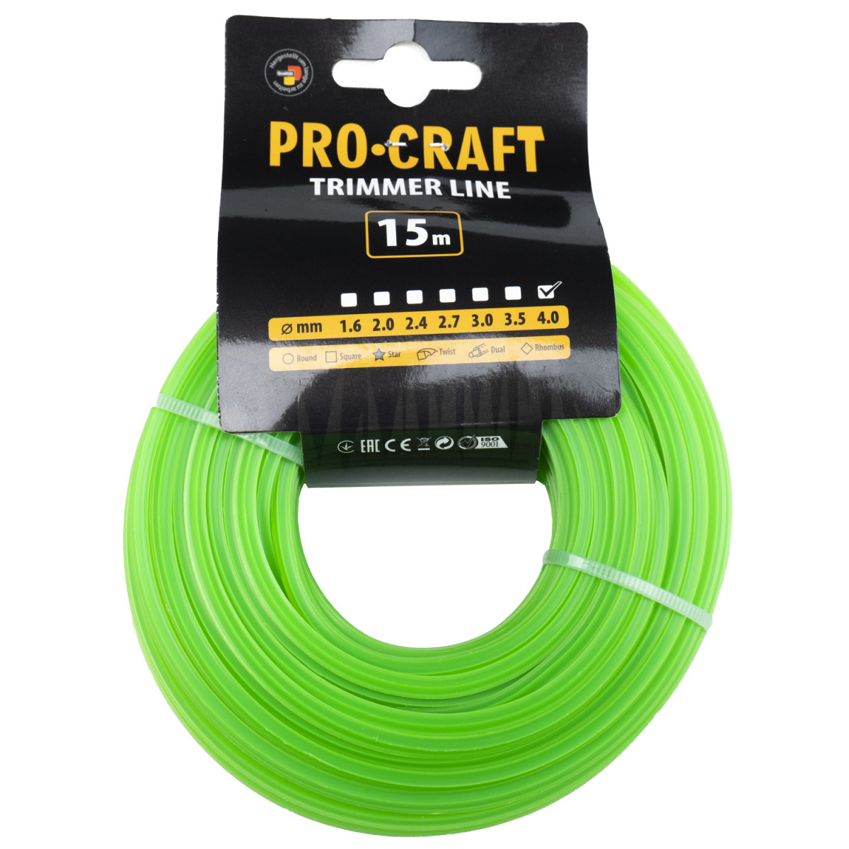Procraft ZI-4/15 struna žací (4mm) (15m) hvězda