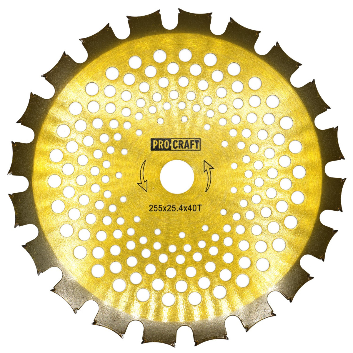 Procraft H/P-2/G nůž křovinořezu (kotouč) (D255*25.4) 40Т  (oboustranný) (gold)