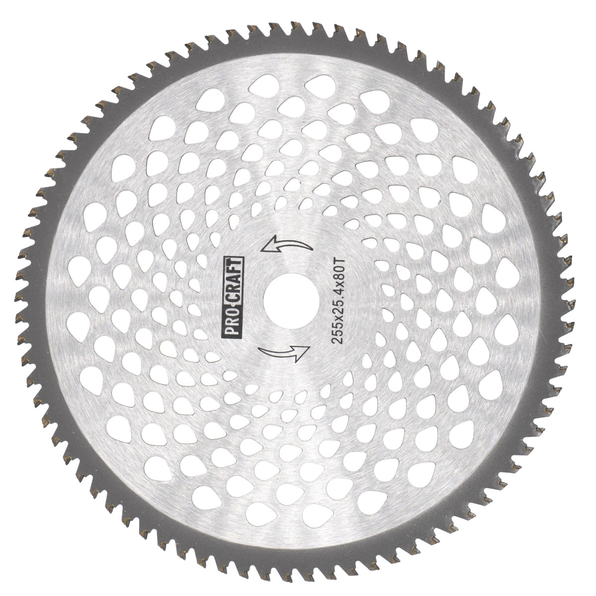 Procraft H/P-80T nůž křovinořezu (kotouč) (D255*25.4) 80T karbid wolframu