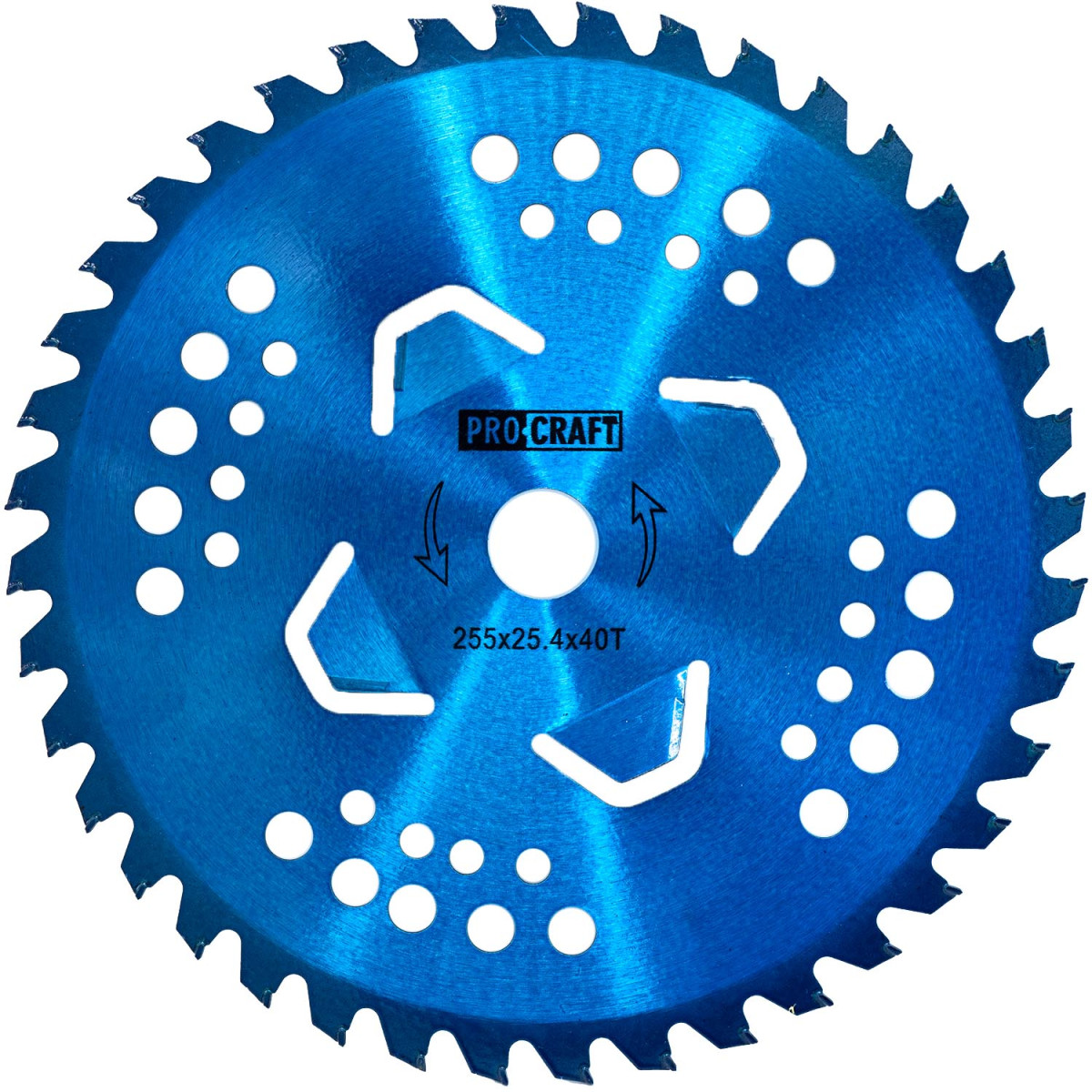 Procraft H/P-3/B nůž křovinořezu (kotouč) (D255*25.4) 40T karbid wolframu (blue)