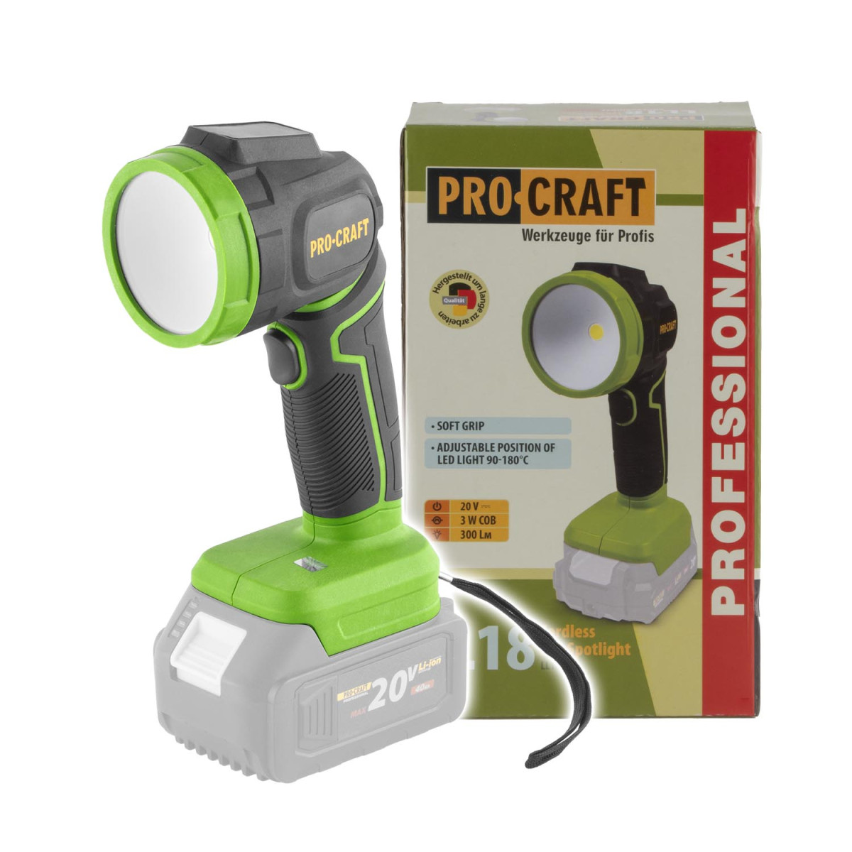 Procraft LL18bb lED svítilna (reflektor) aku  (bez akumulátoru a nabíječky)