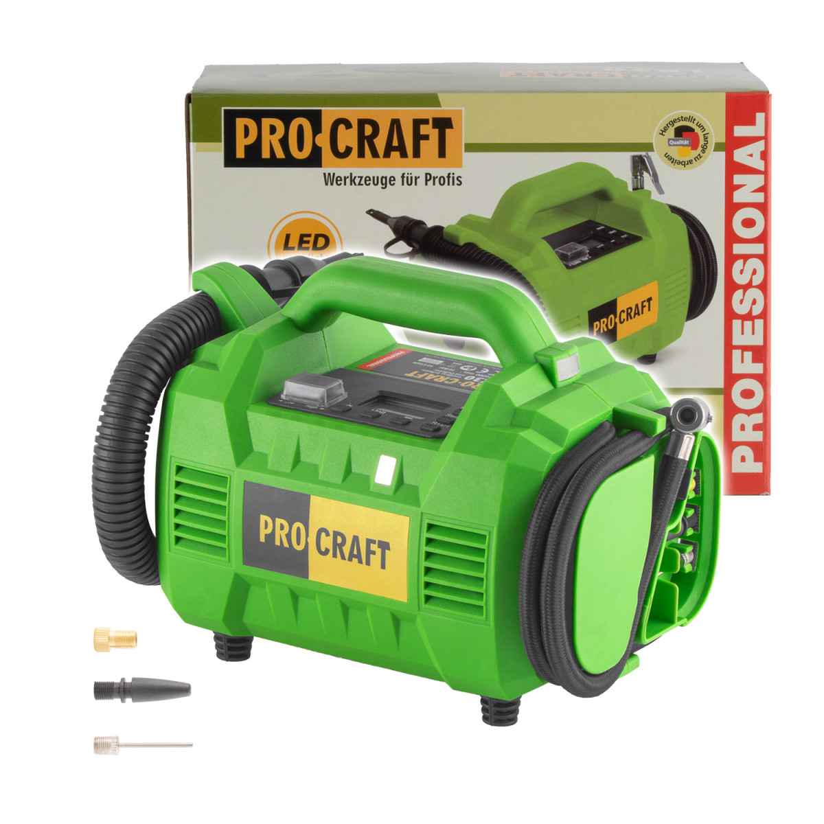 Procraft LK30 bb aku kompresor LK30  s kombinací nafukování hubicí (bez baterie a nabíječky)