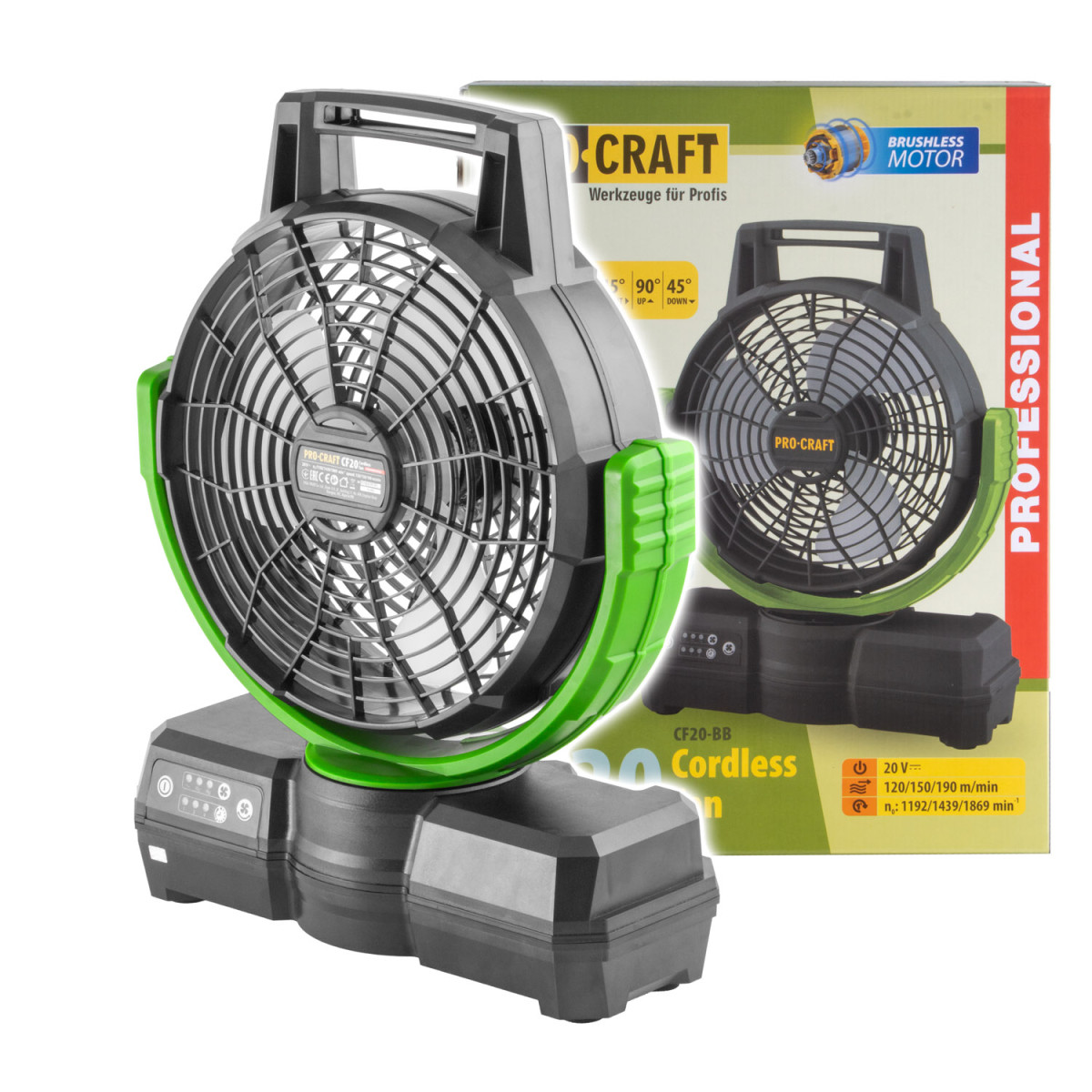 Procraft CF20 bb aku ventilátor  CF20 (bez baterie a nabíječky)