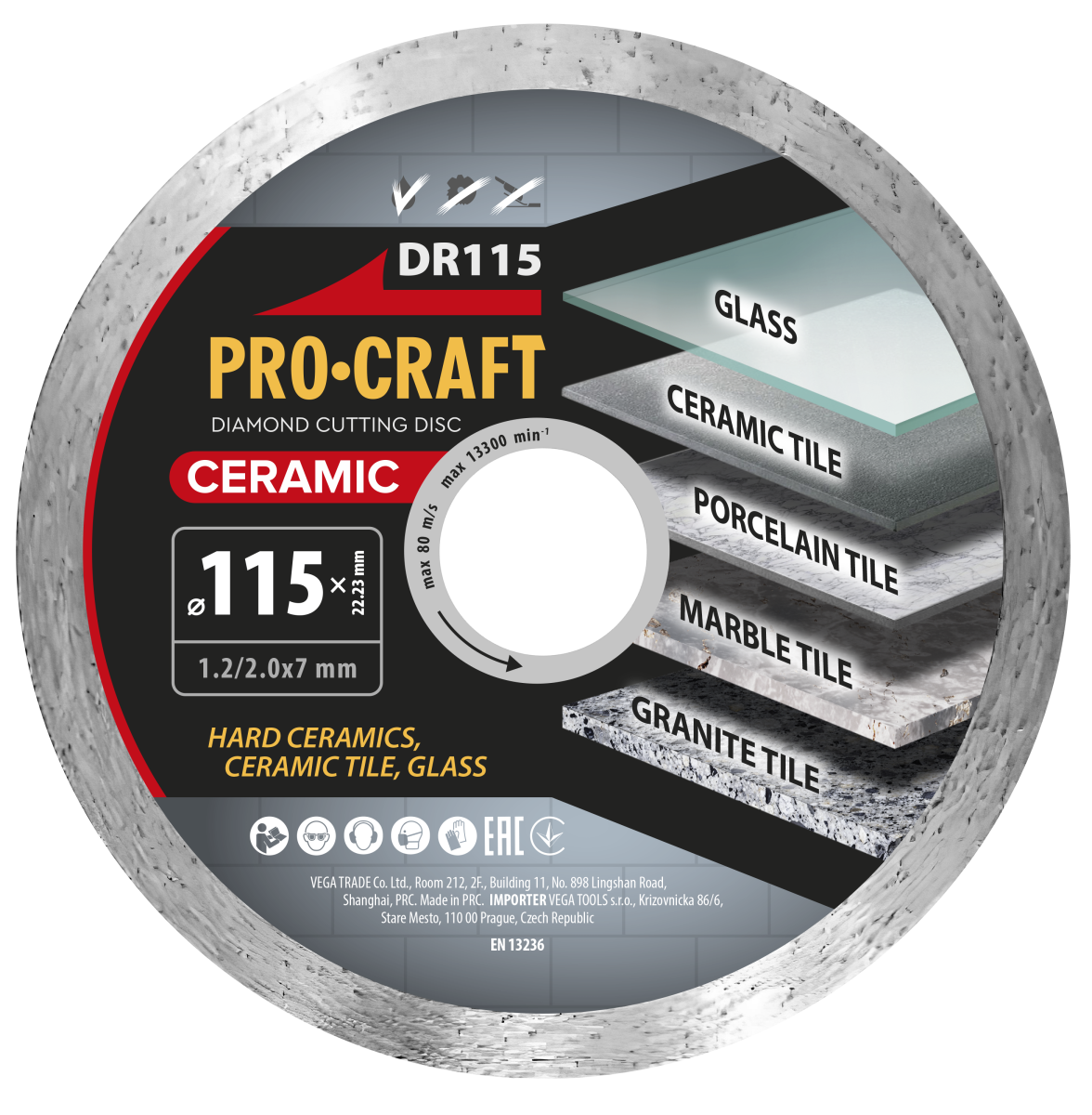 Procraft DR115 diamantový řezný kotouč Ceramic