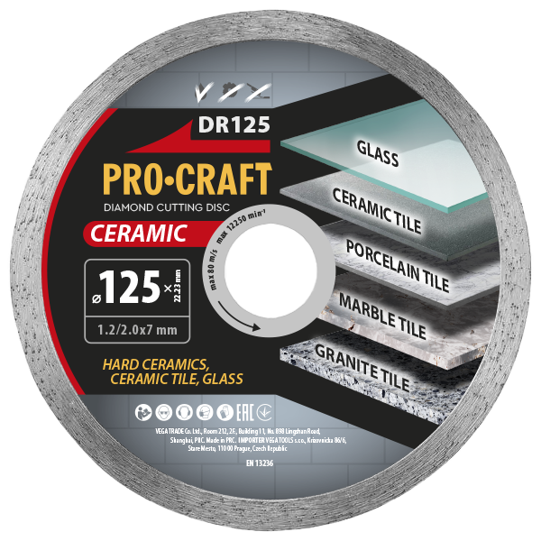 Procraft DR125 diamantový řezný kotouč Ceramic