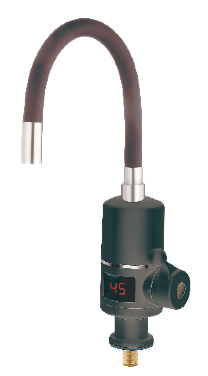 Mixxus Baterie s elektrickým ohřevem vody a flexi výtokem ELW06-EF-2BLACK, černá