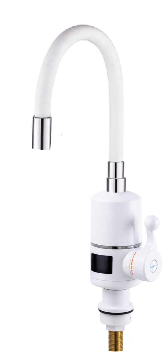 Mixxus Baterie s elektrickým ohřevem vody a flexi výtokem ELW06-EF-WHITE, bílá