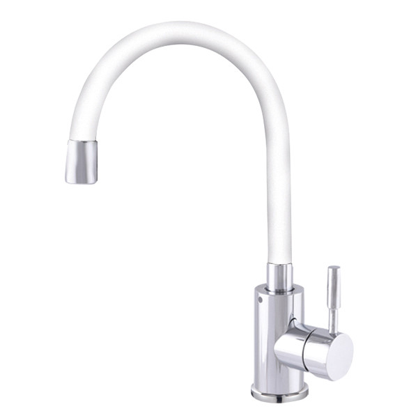Mixxus Dřezová baterie, SUS-011 CHROME REFL.WHITE, bílá