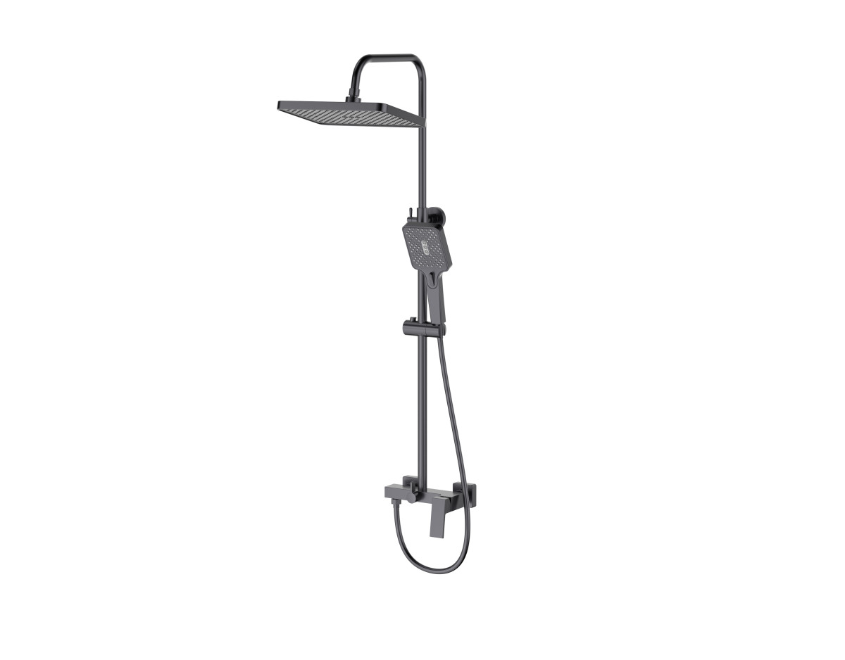 Sprchový sloup s baterií MIXXUS PREMIUM GAUDI 003J GRAPHITE, grafitová