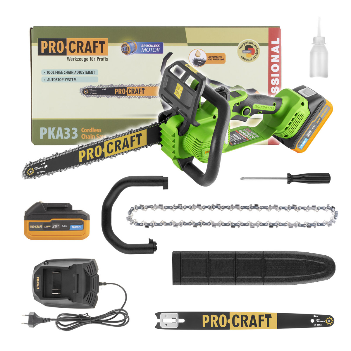 Procraft PKA33-1B aku řetězová pila  PKA33