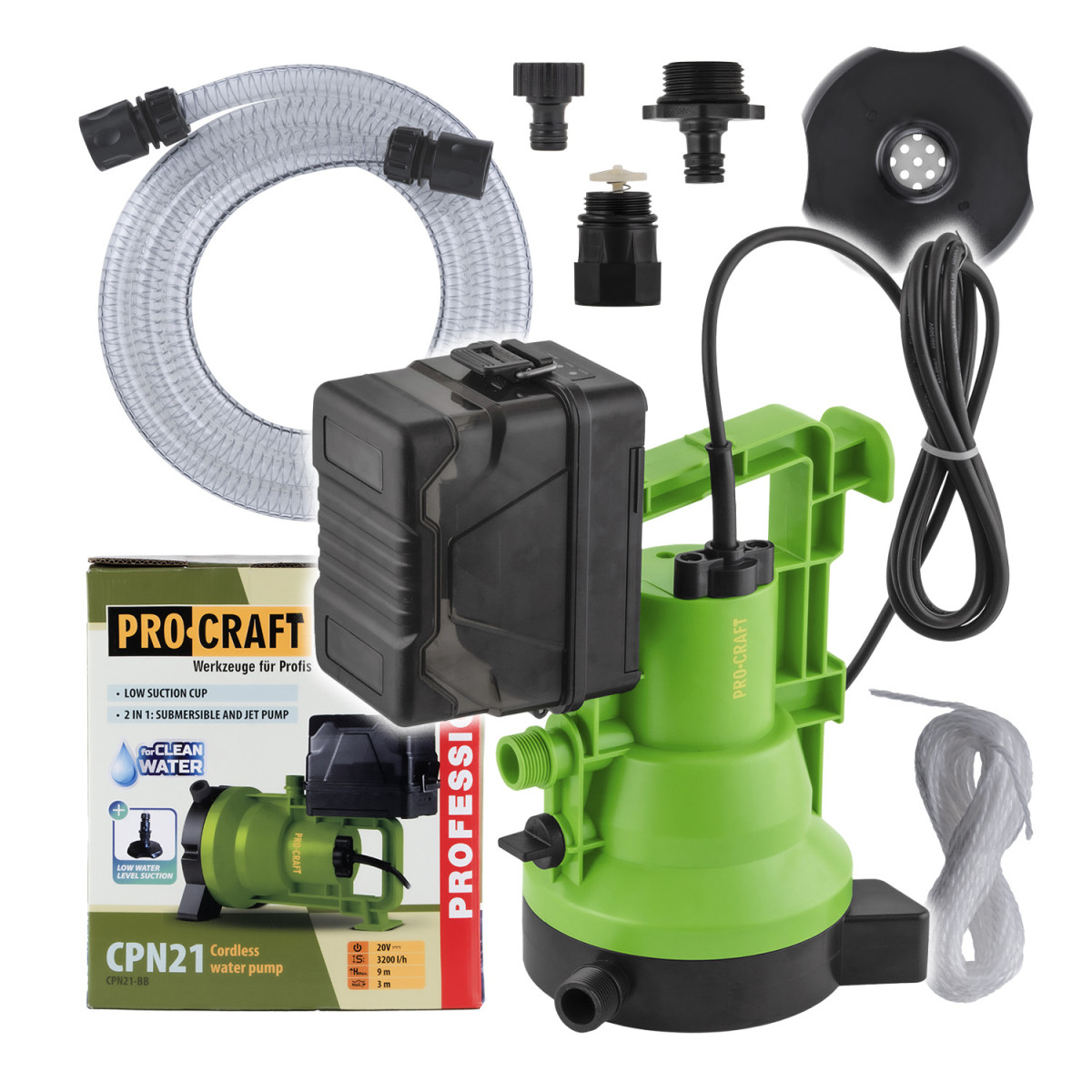 Procraft CPN21bb aku ponorné čerpadlo   (bez baterie a nabíječky)
