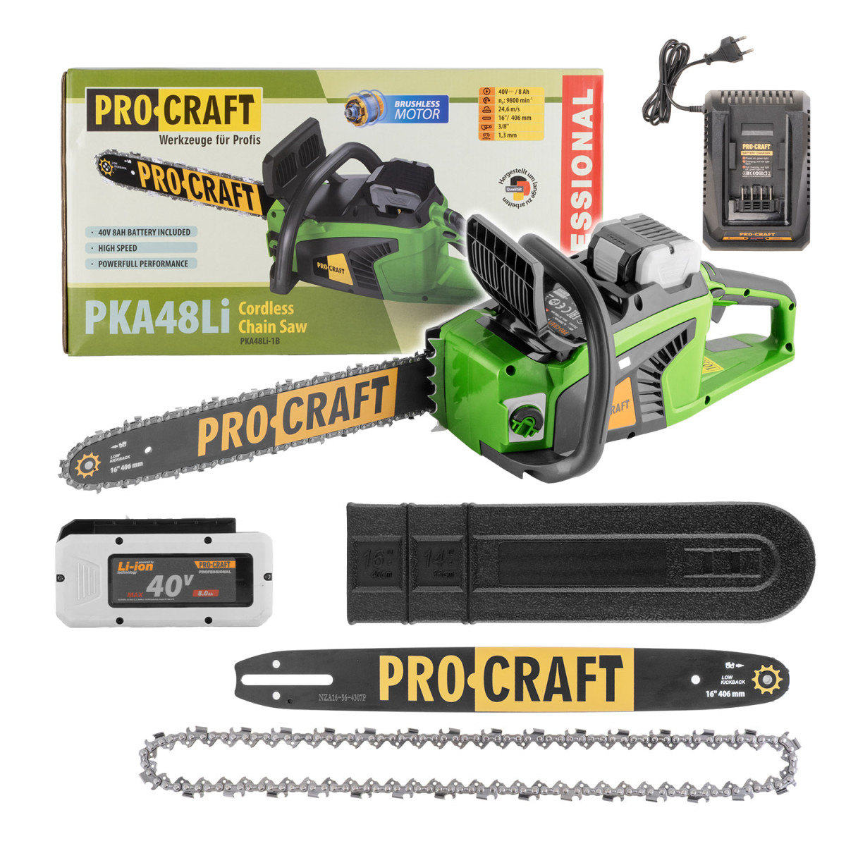 Procraft PKA48Li aku řetězová pila