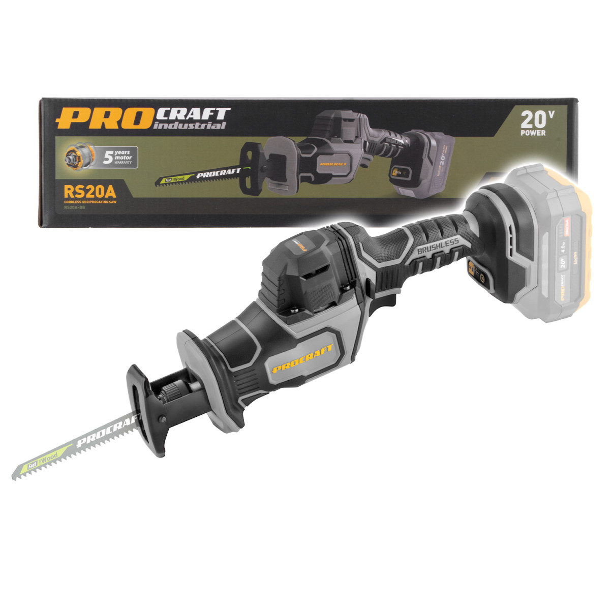 Procraft RS20Abb aku pila ocaska  Industrial  (bez baterie a nabíječky)
