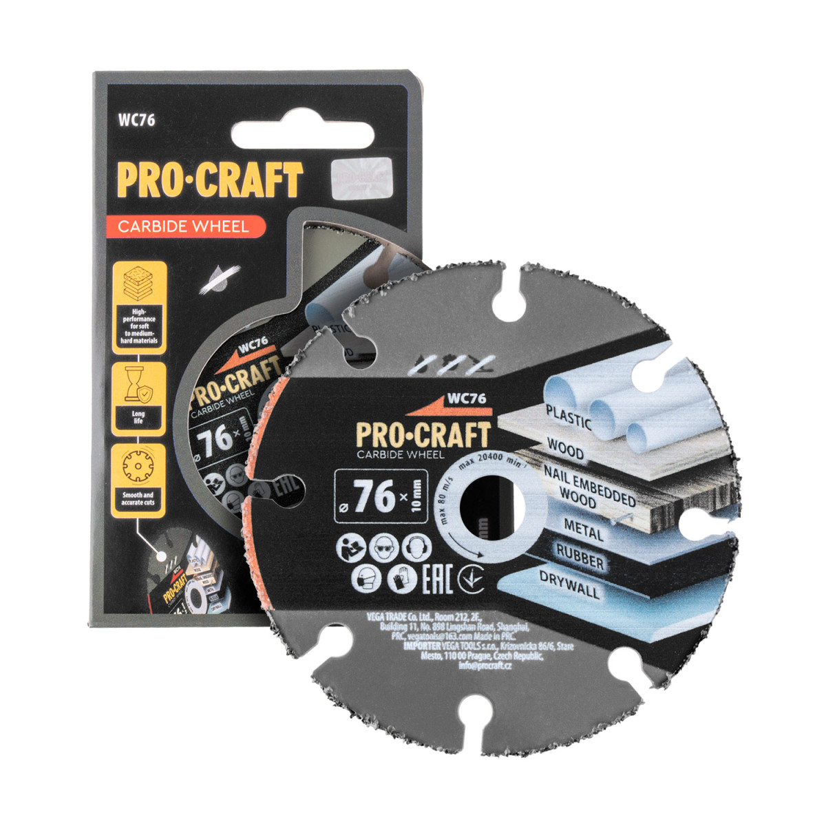 Procraft WC76 Řezný, karbidový kotouč